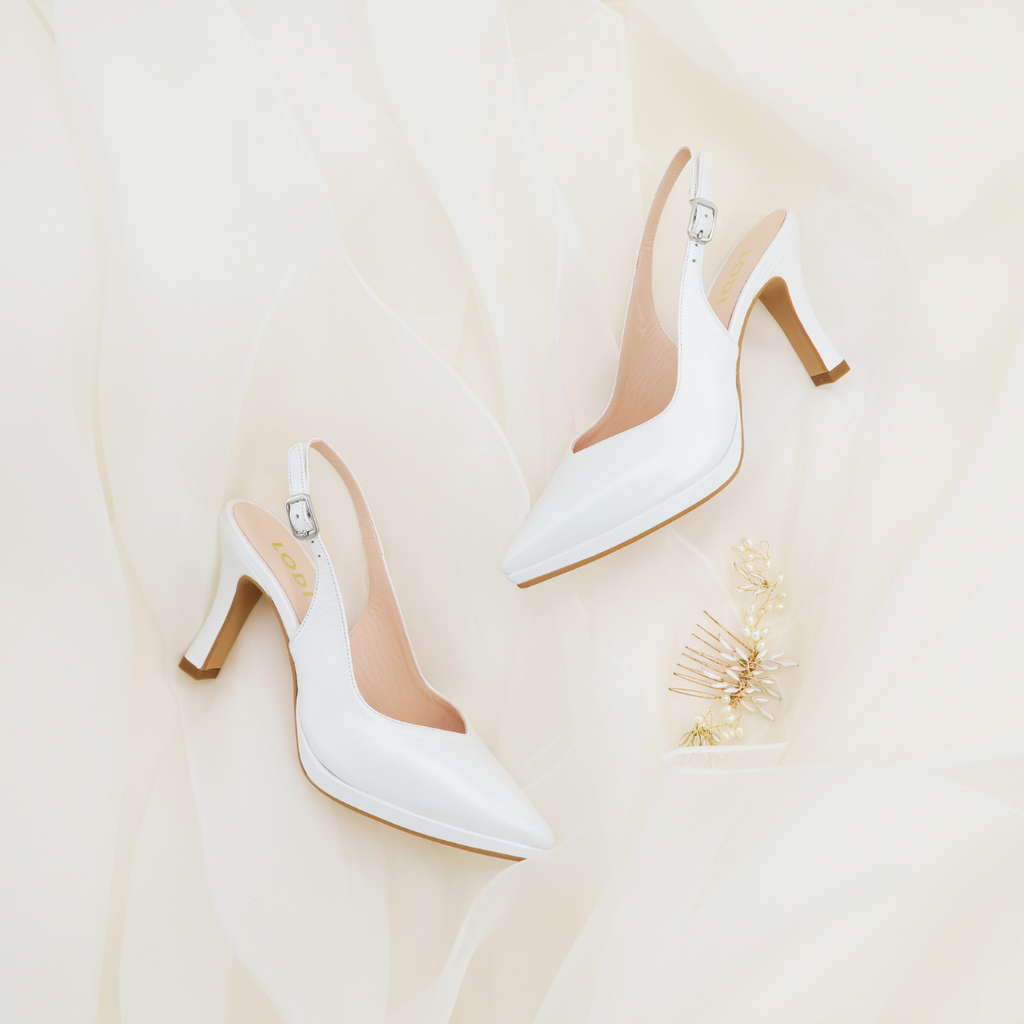 Zapatos de tacón con talón abierto y plataforma