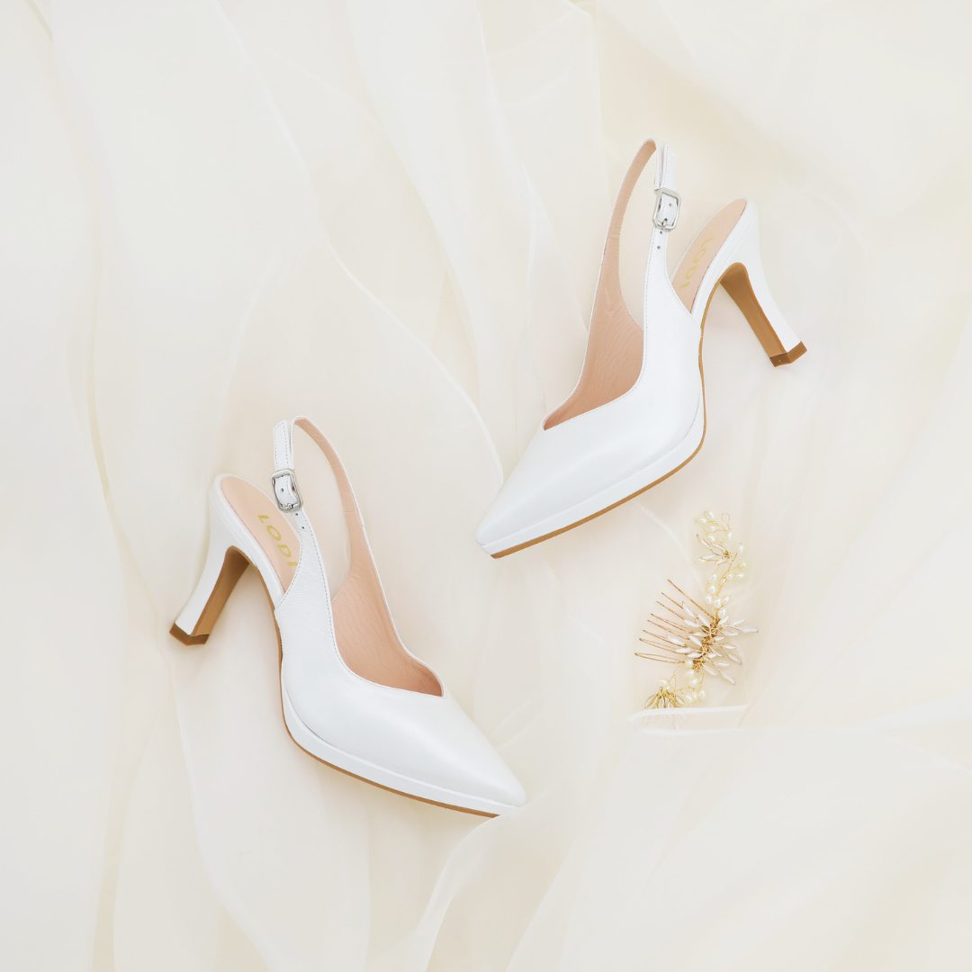 Zapatos de tacón con talón abierto y plataforma