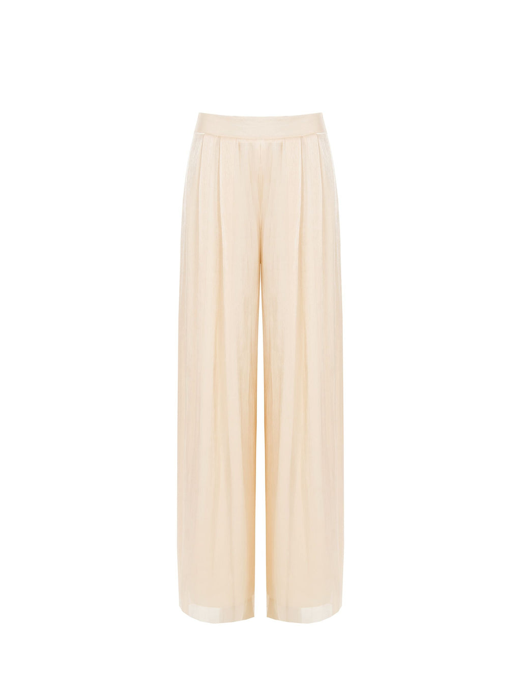 Pantalón satén beige