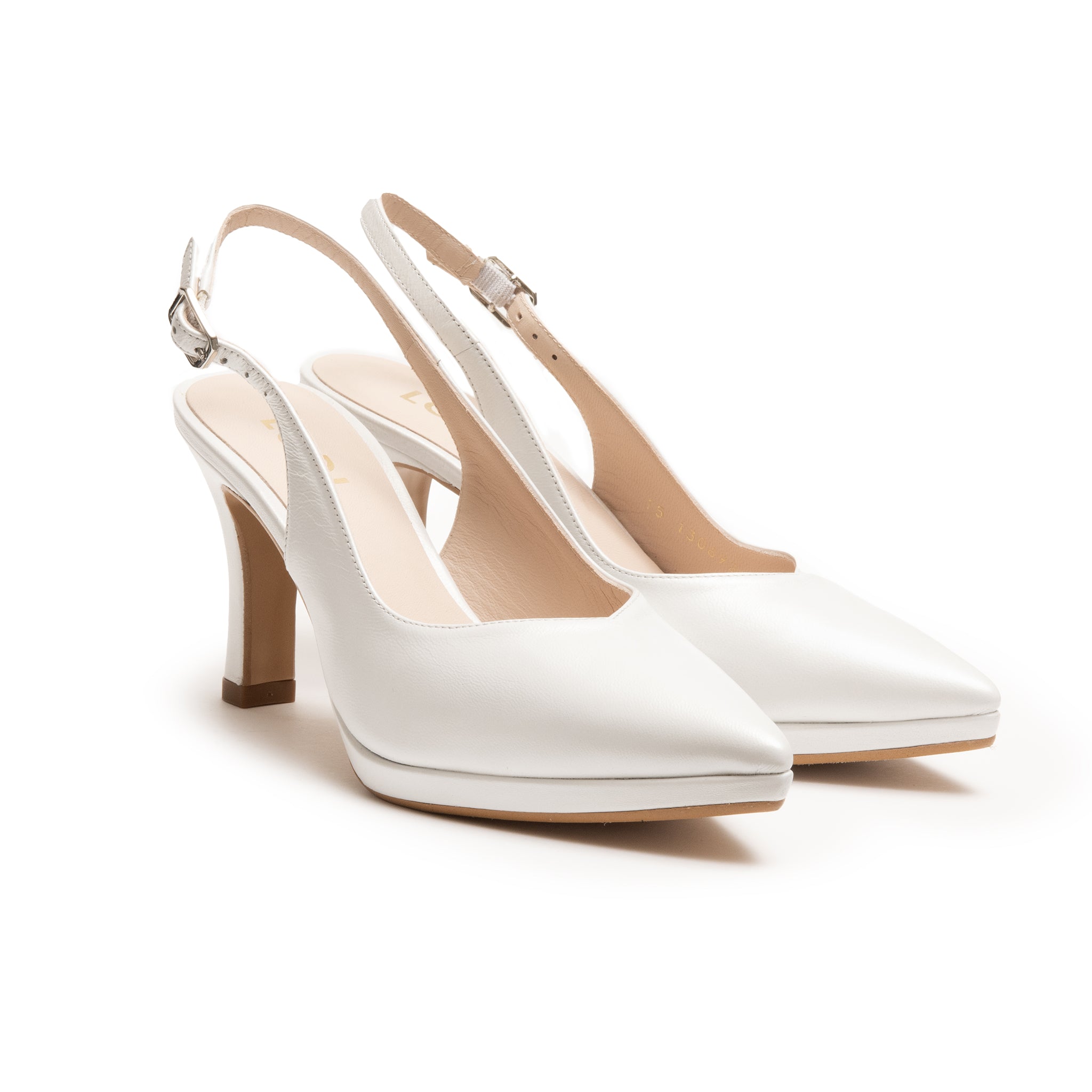 Zapatos de tacón con talón abierto y plataforma