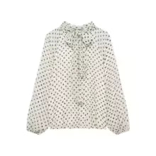 Blusa de Mujer con Estampado de Lunares