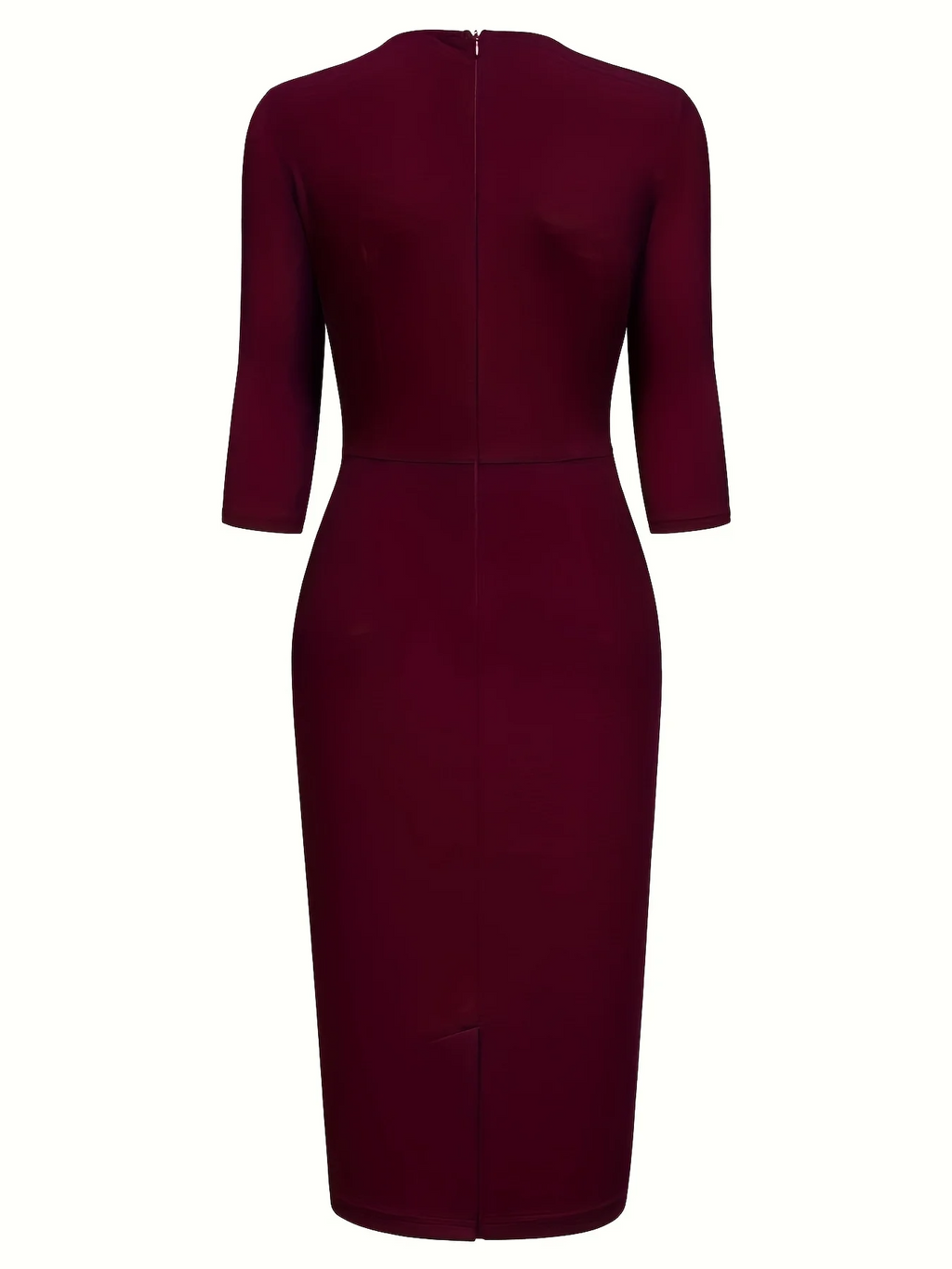 Vestido Elegante de Mujer con Cuello Redondo y Manga 2/3