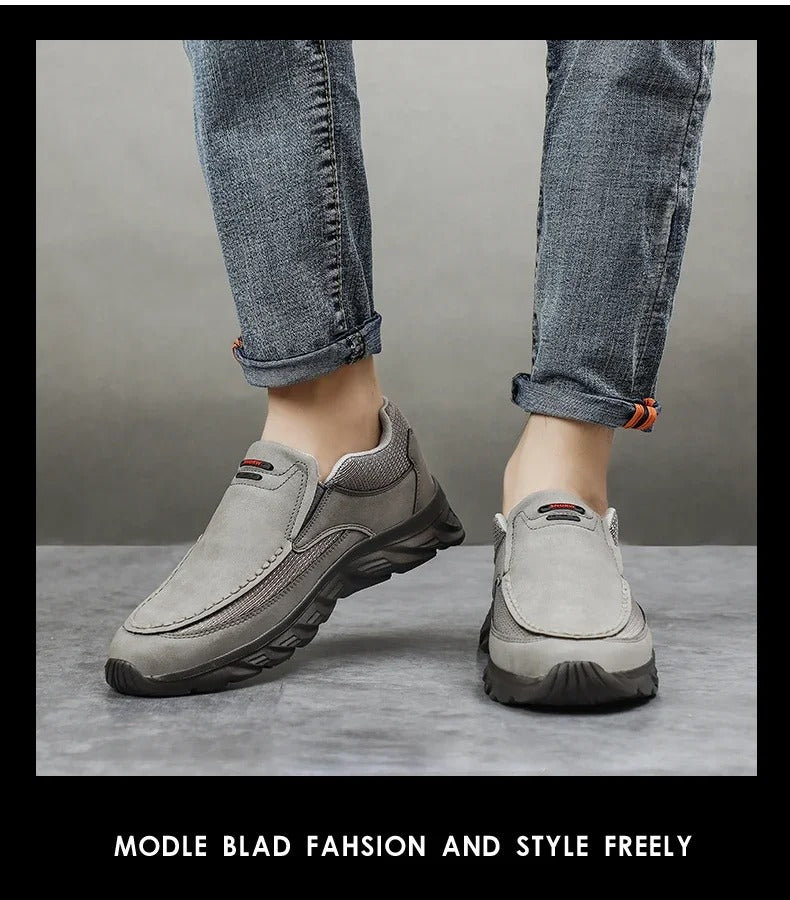 Zapatos informales de cuero para hombre